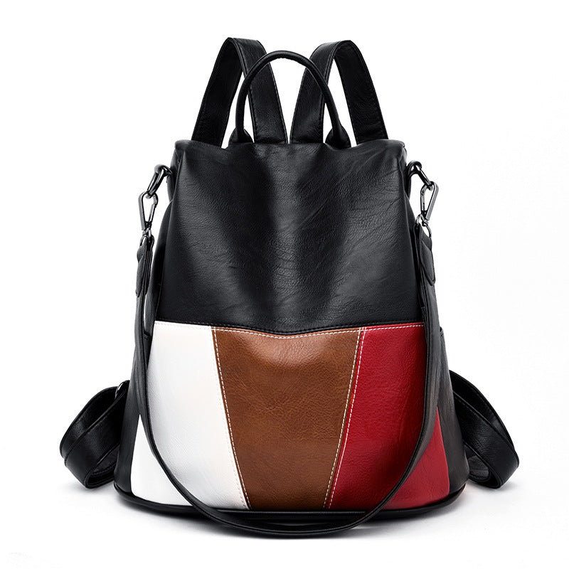 Women's White Western Style Genuine Leather Fashionable Backpacks