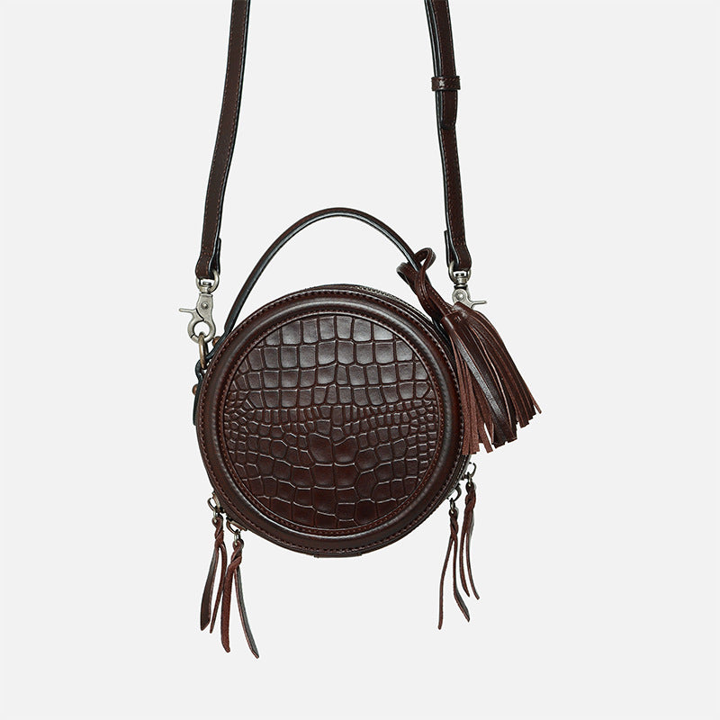 Women's Vegetable Tanned Leather Ethnic Style Fashion Shoulder Bags