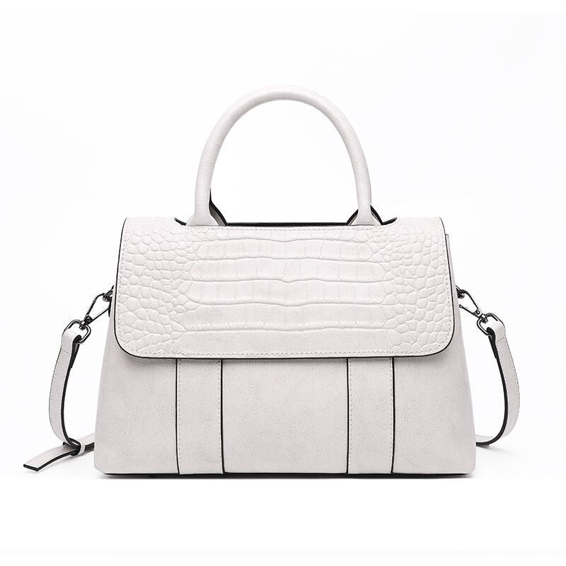 Women's Simple Versatile Large Capacity Elegant Genuine Handbags