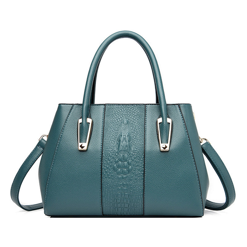 Women's Mother's Soft Leather Elegant Fashion Crocodile Handbags