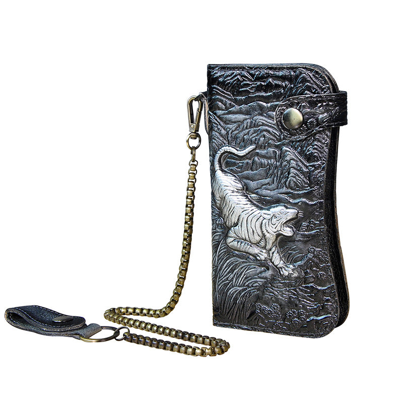 Men's Layer Vegetable Tanned Leather Cowhide Multiple Men's Wallets
