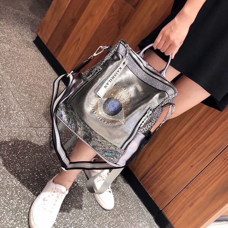 Women's Rhinestone Fashion Personality Western Style Large Backpacks