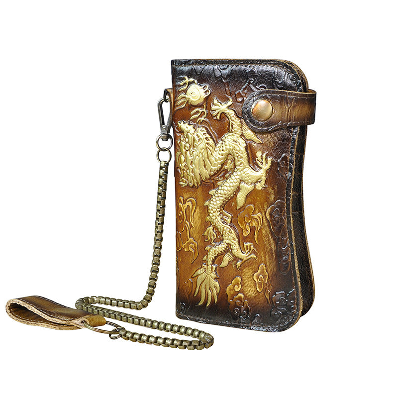 Men's Layer Vegetable Tanned Leather Cowhide Multiple Men's Wallets