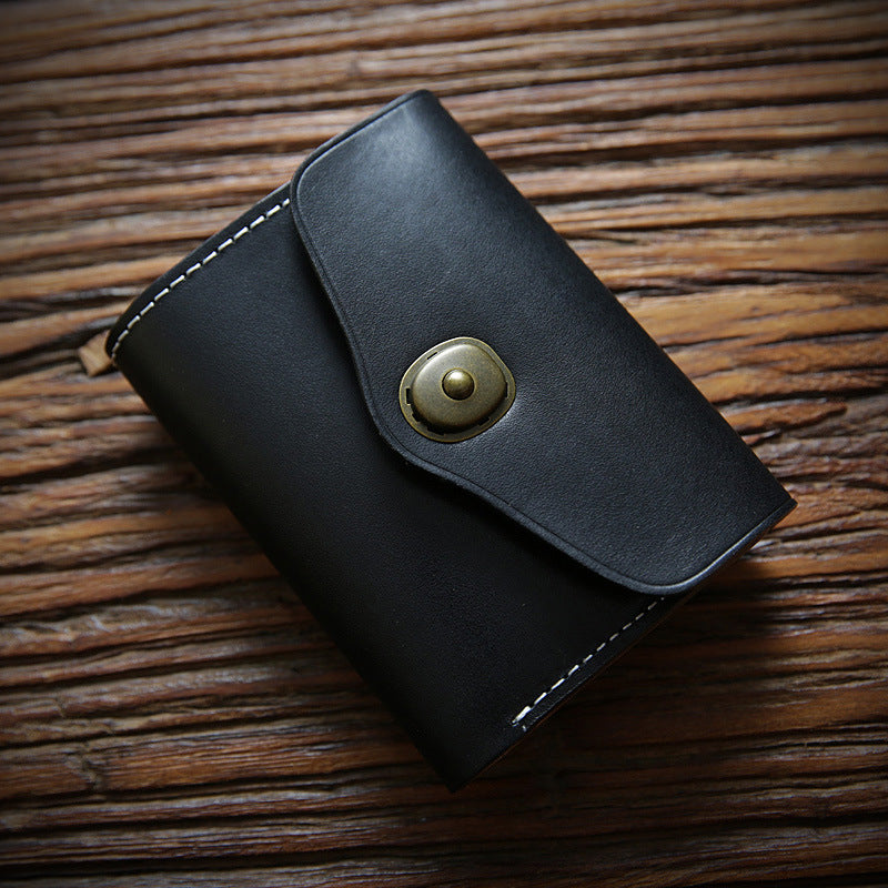 Men's Retro Italy Short Genuine Leather First Men's Wallets