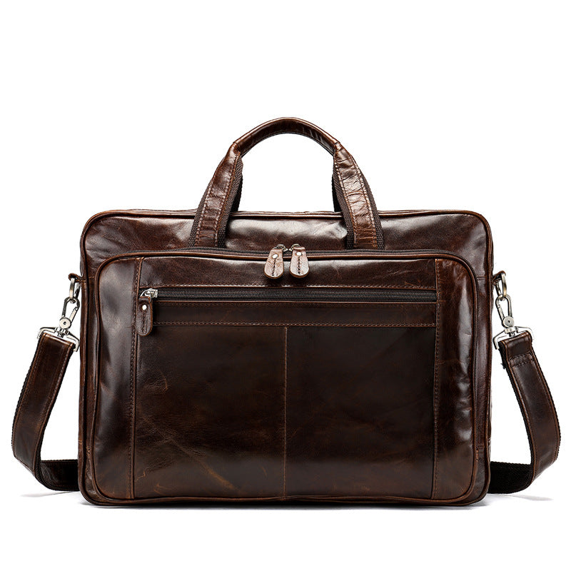 Men's Genuine Leather Fashion Computer Portable Business Men's Handbags
