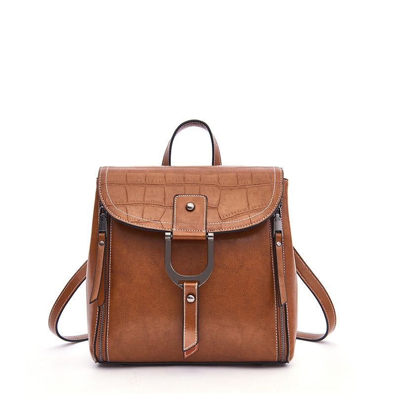 Women's Genuine Leather Fashion Retro Trendy Backpacks