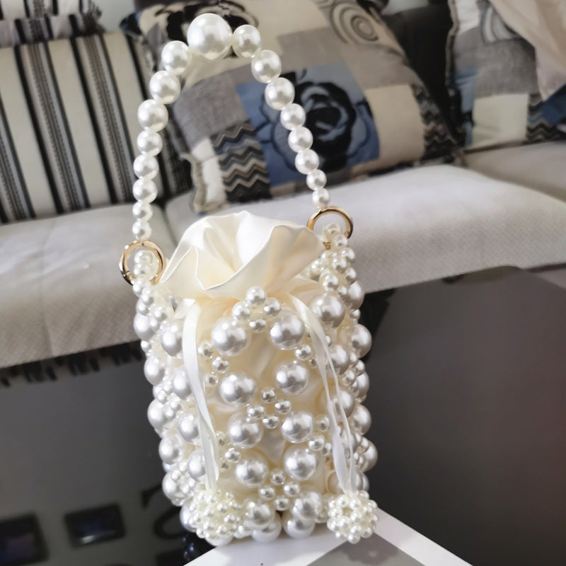 Women's Handmade Stringed Pearls Super Fairy Fashion Crossbody Bags