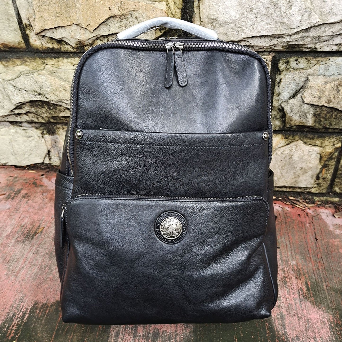 Men's Retro Genuine Leather Fashion Large Capacity Backpacks