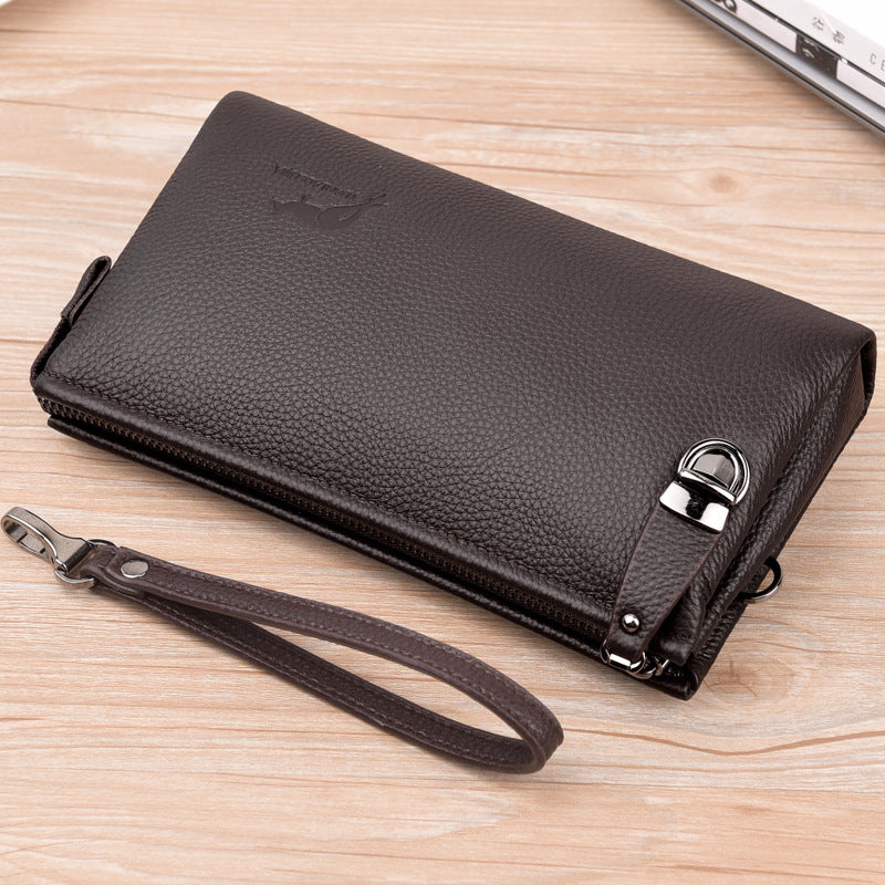 Men's Clutch Leather Vintage Soft Trendy Men's Handbags