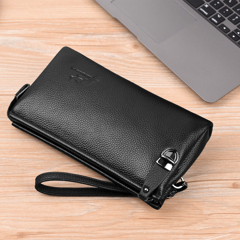 Men's Clutch Leather Vintage Soft Trendy Men's Handbags