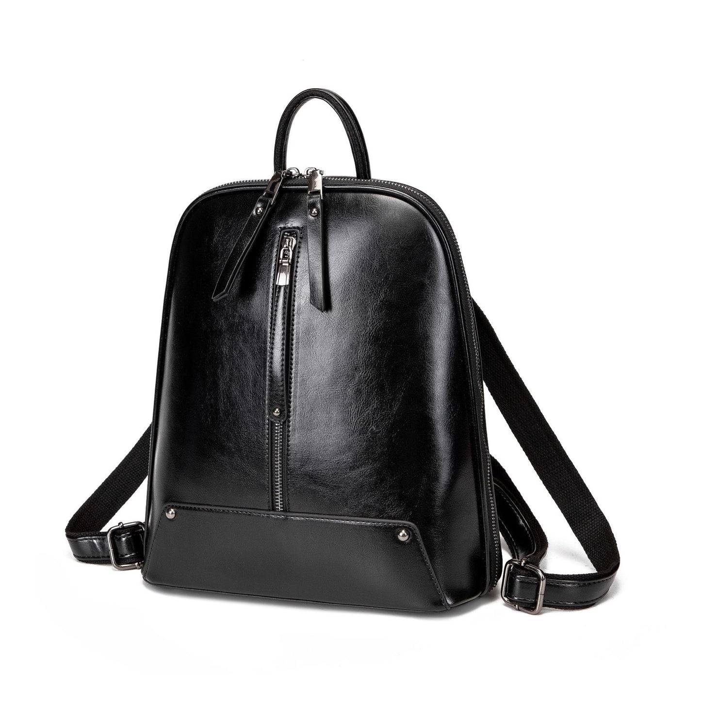 Women's Korean Oil Wax Genuine Leather Fashion Backpacks