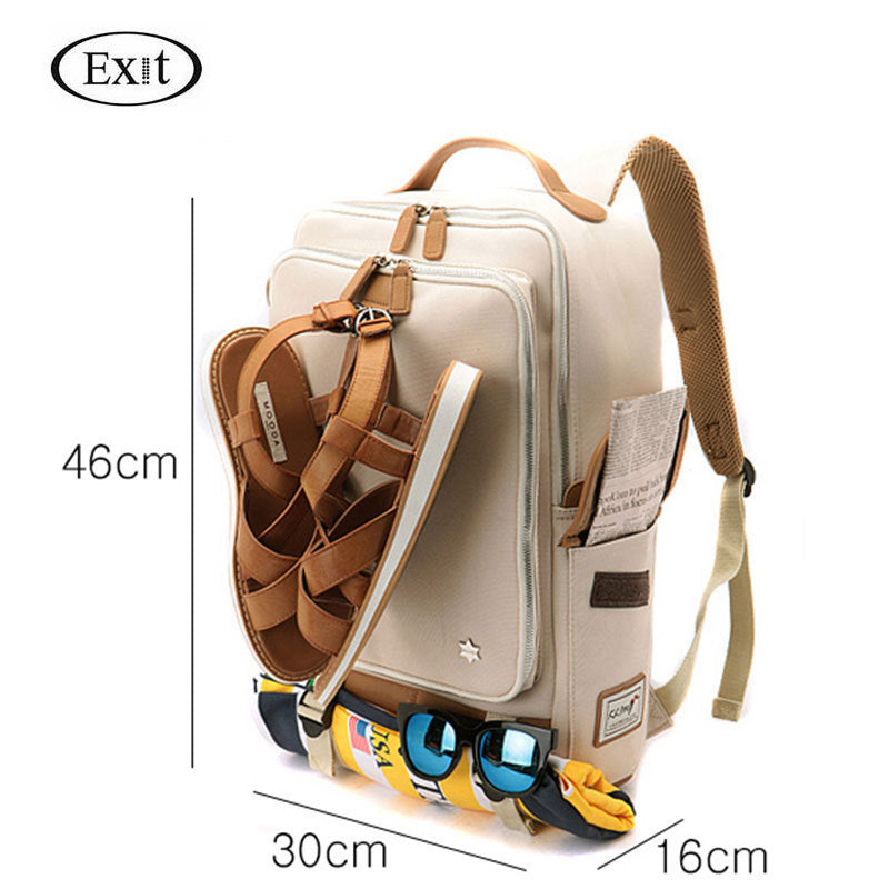 Three-dimensional Fixed Waterproof Simple Korean Style Backpacks