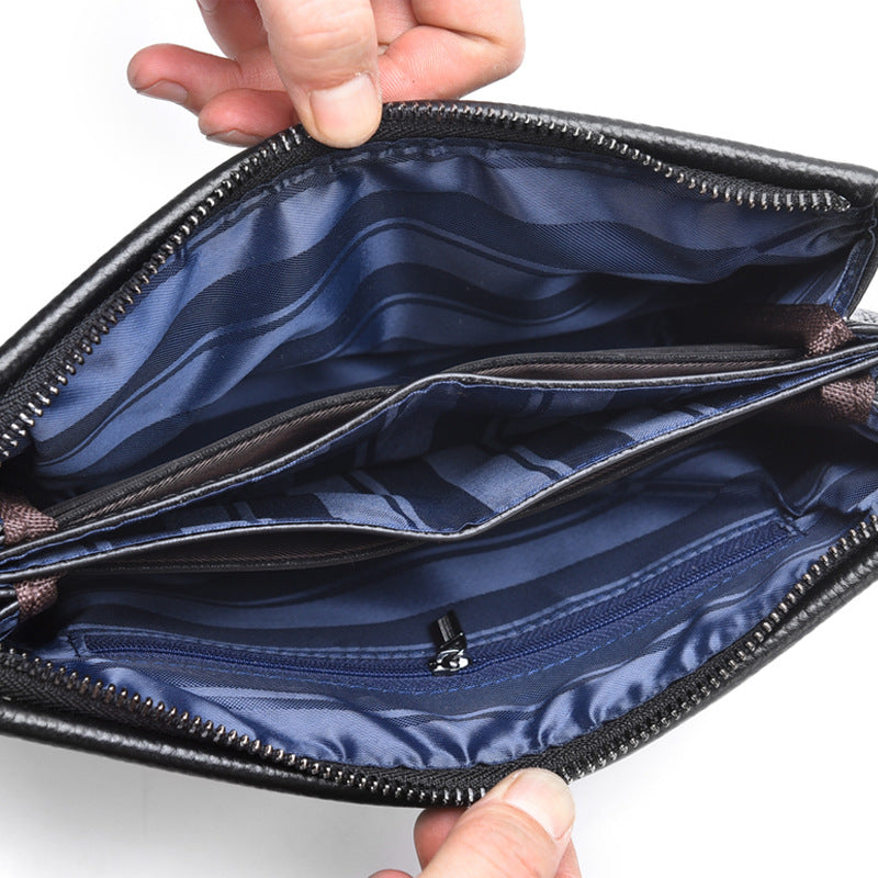 Men's Clutch Leather Vintage Soft Trendy Men's Handbags