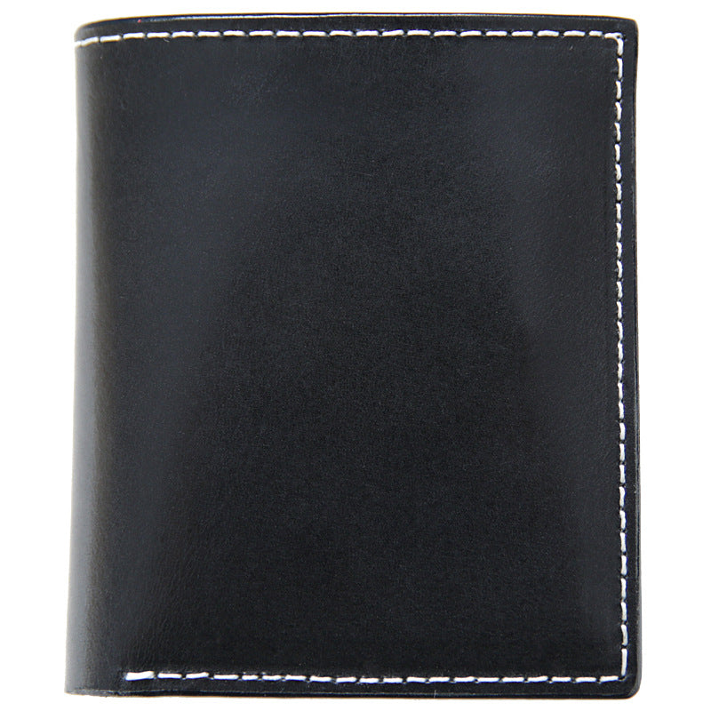 Men's Retro Short First Layer Cowhide Simple Men's Wallets