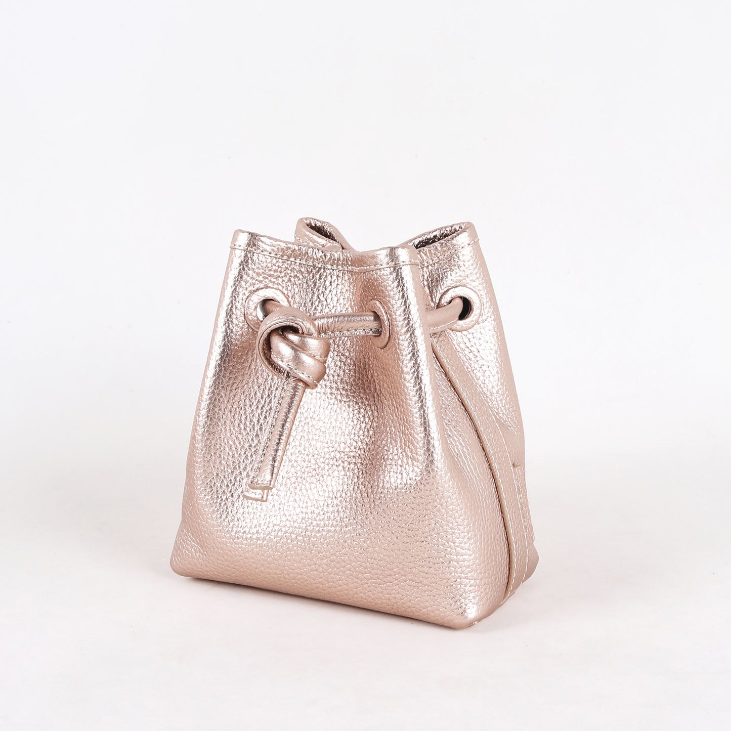 Women's Niche First Layer Cowhide Drawstring Bucket Bags