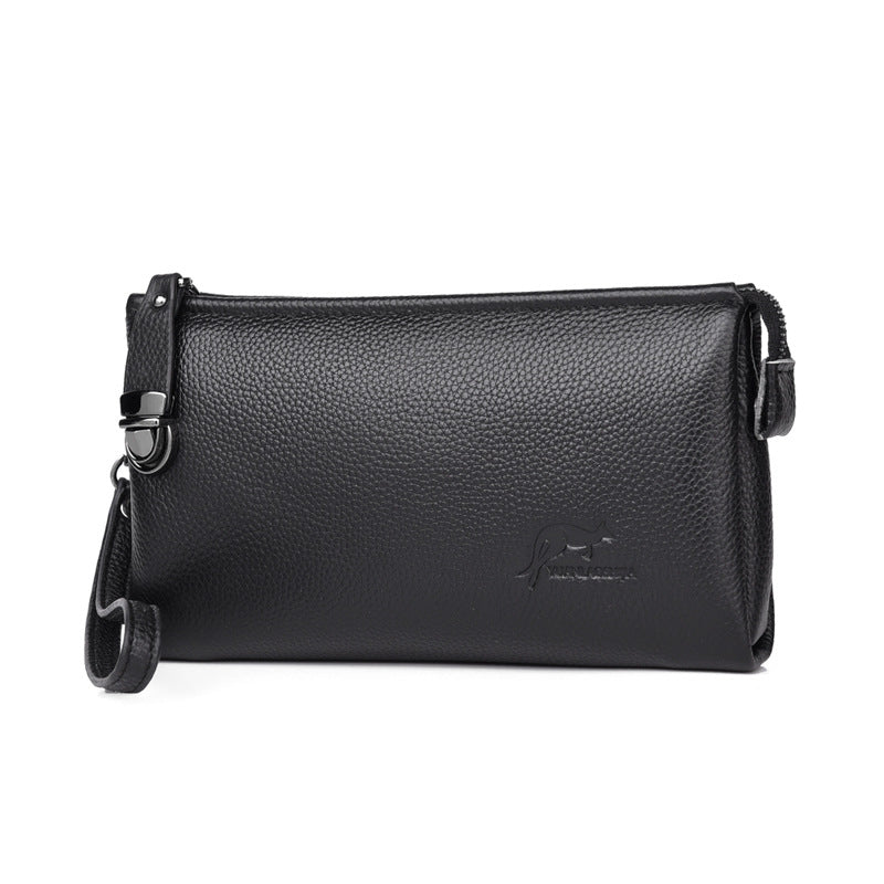 Men's Clutch Leather Vintage Soft Trendy Men's Handbags