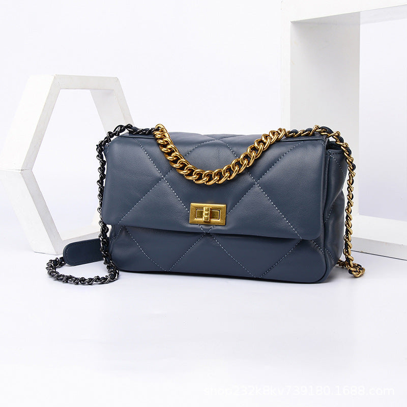 Women's All Sheepskin Classic Style Genuine Leather Crossbody Bags