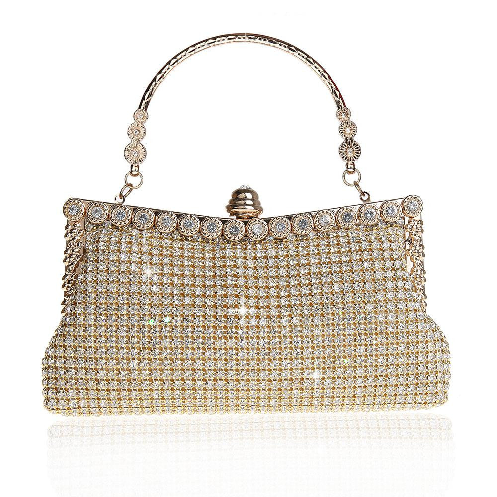 Rhinestone Hand-held Crystal Clutch Banquet Stylish Evening Bags