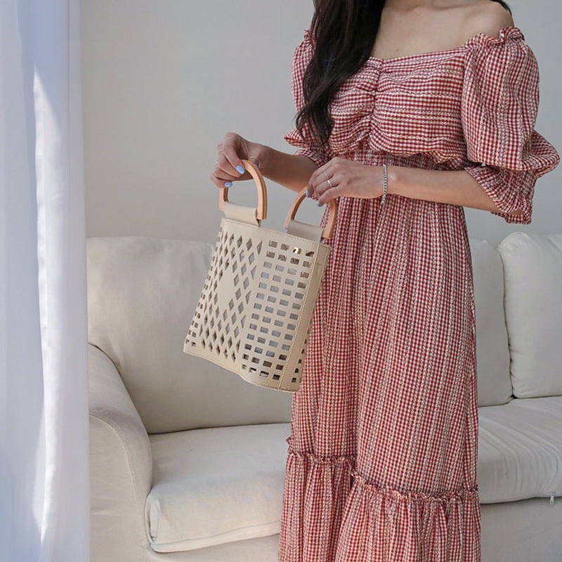 Elegant Fashion Simple Vintage Wood Mother Handbags