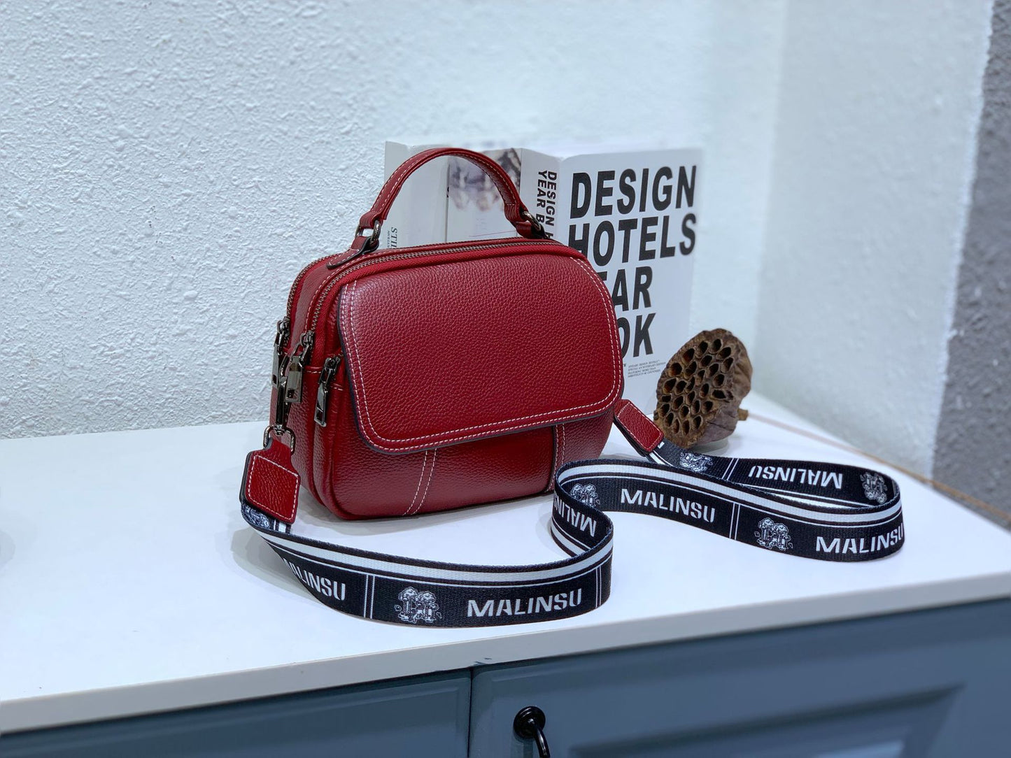 Women's First Layer Cowhide Portable Genuine Leather Bags