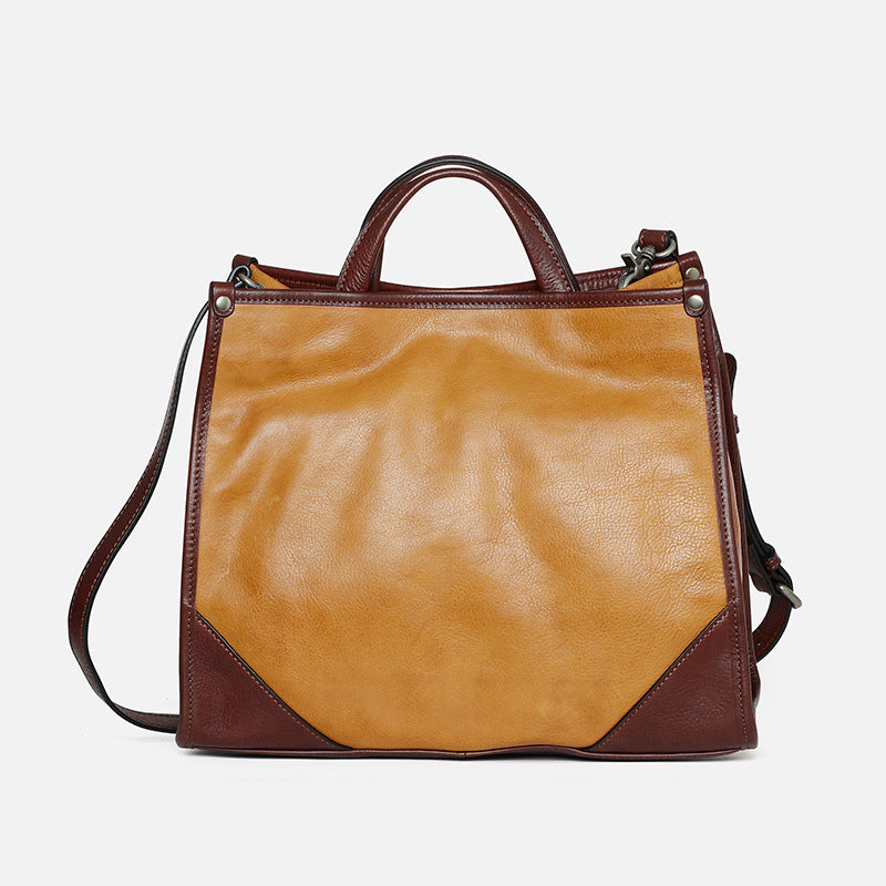 Women's Soft Leather Large Capacity Trendy Retro Handbags