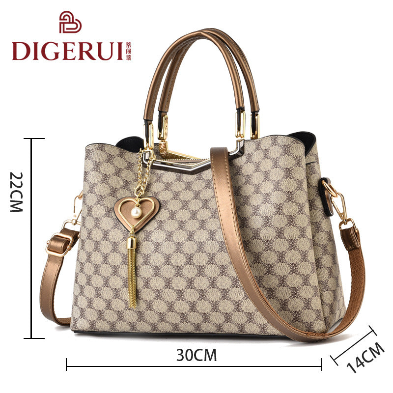 Women's Fashion Fashionable Large Capacity Portable Printed Handbags