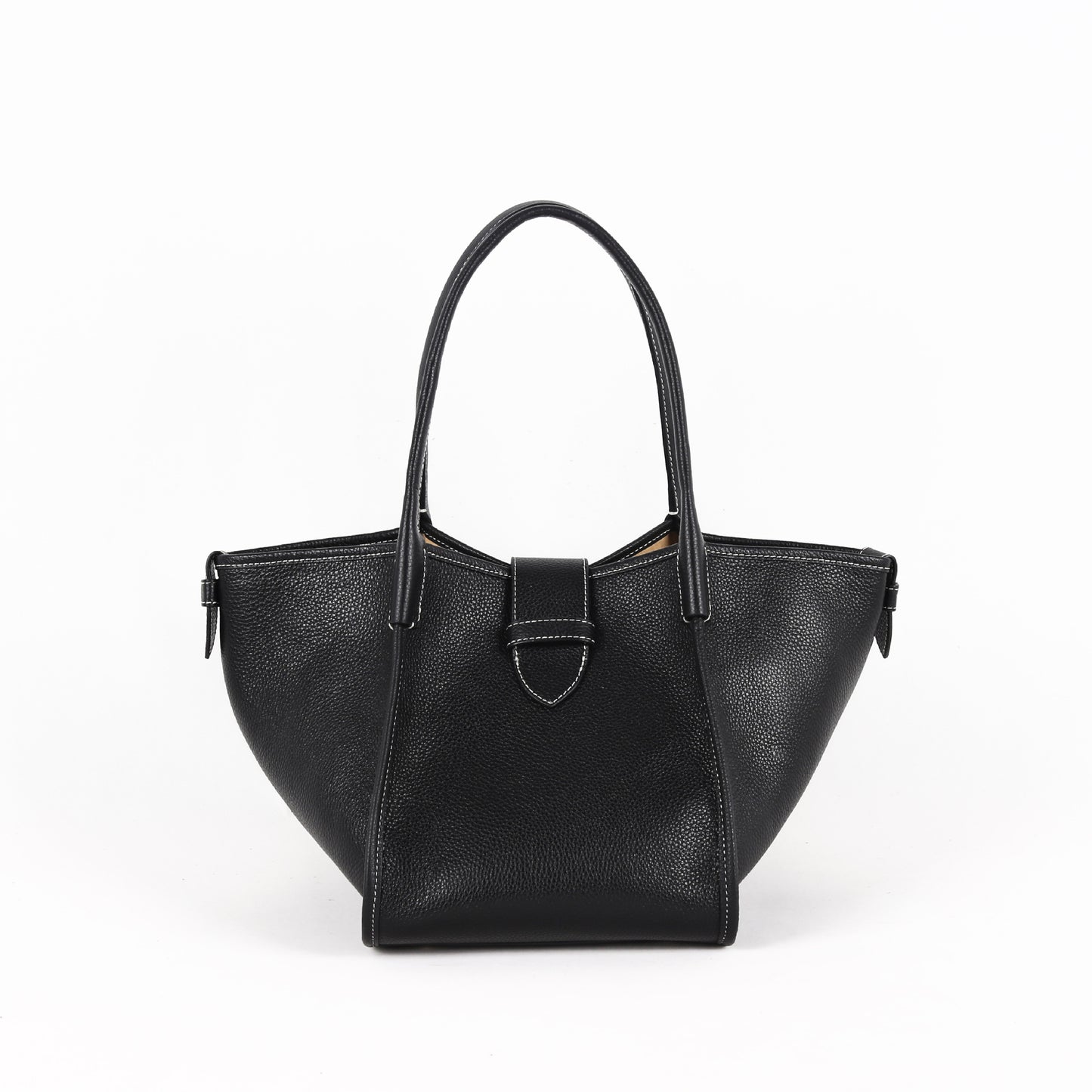 Women's First Layer Cowhide Portable Trapeze Handbags