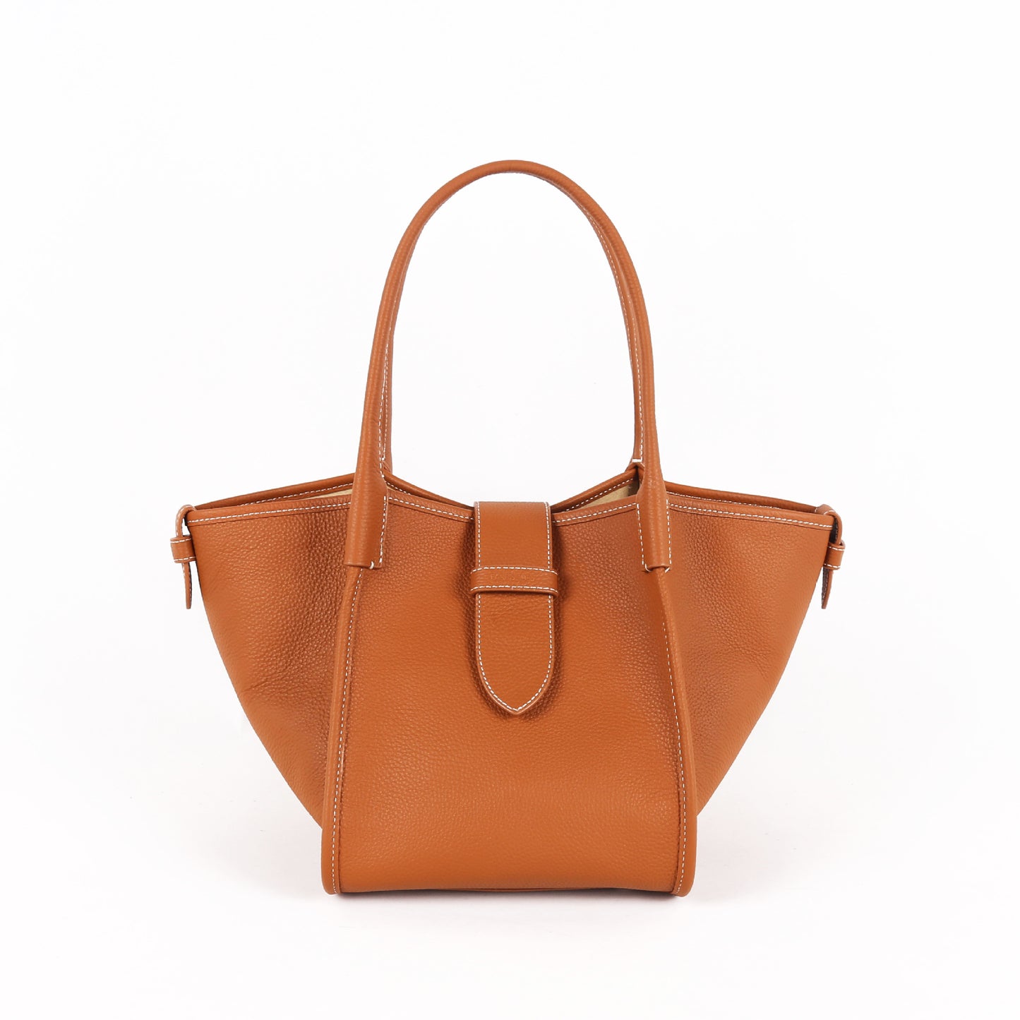 Women's First Layer Cowhide Portable Trapeze Handbags