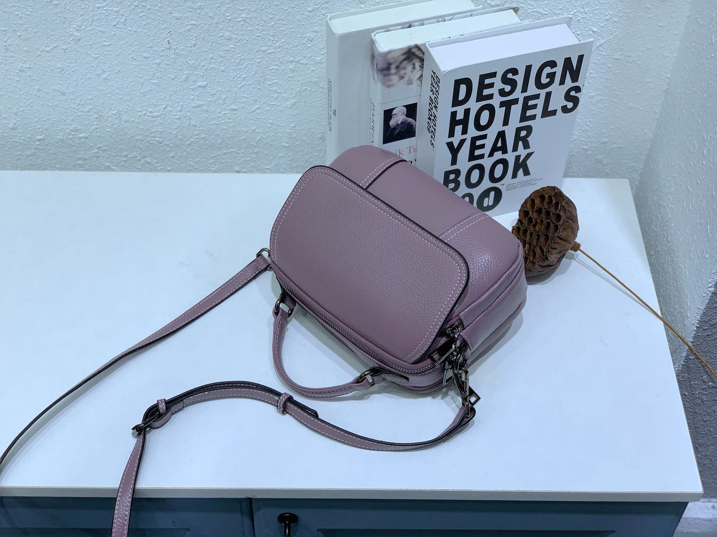 Women's First Layer Cowhide Portable Genuine Leather Bags