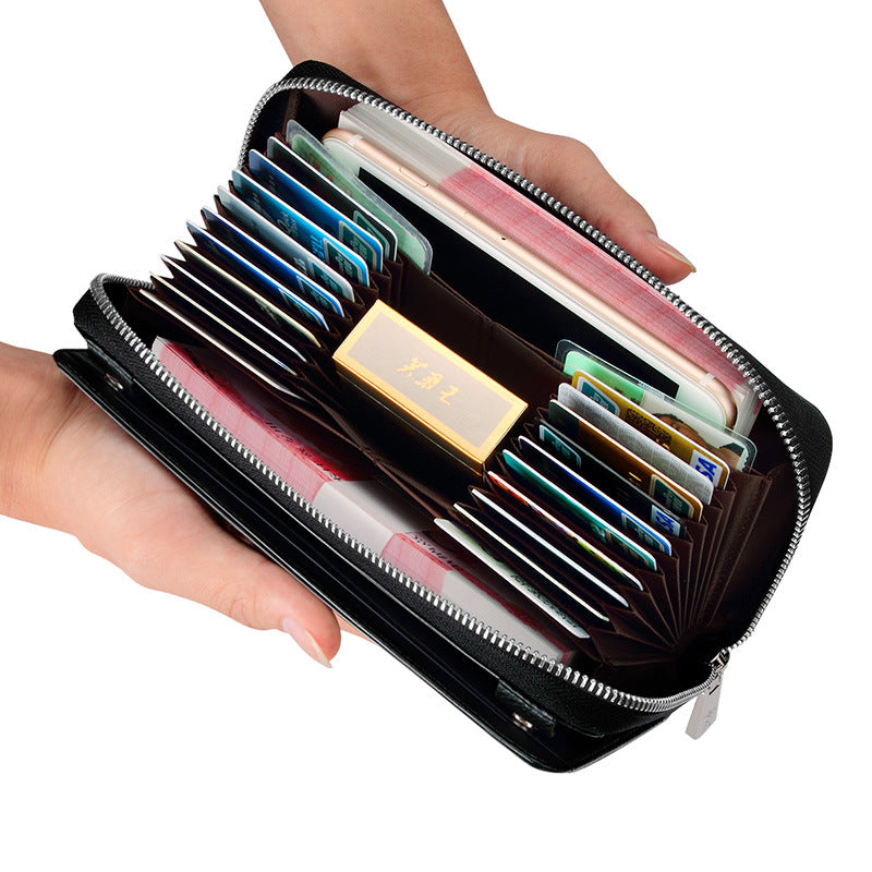Men's Type Large Capacity Swiping Change Genuine Men's Wallets