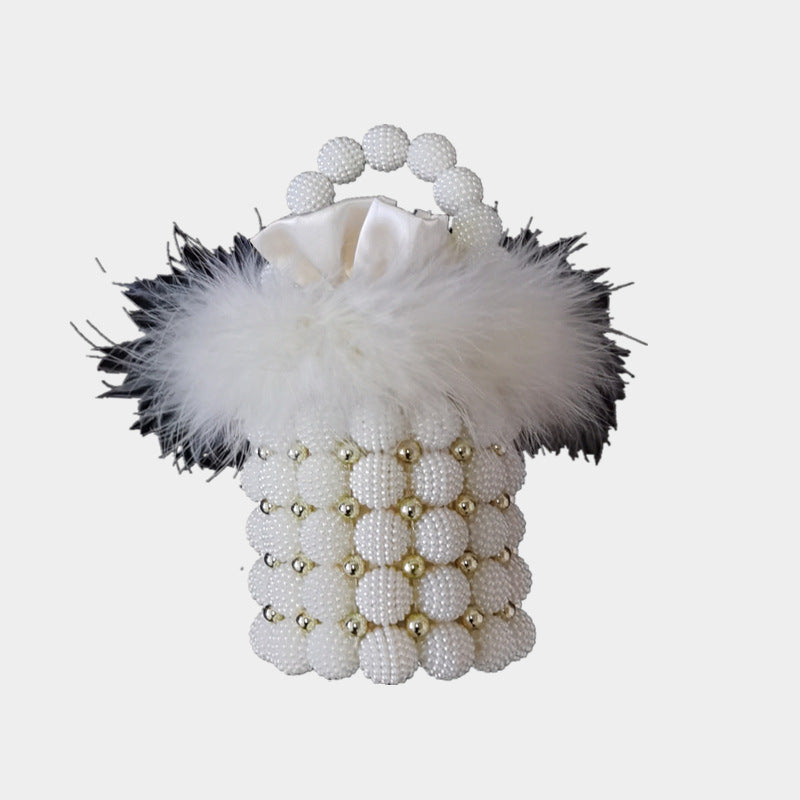 Ball Niche Handmade Pearl Woven Beads Evening Bags