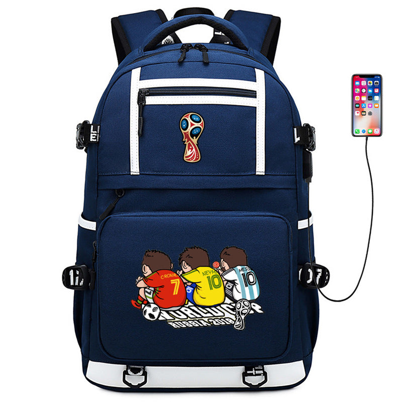 Men's Football Paris Luminous Large Capacity Backpacks