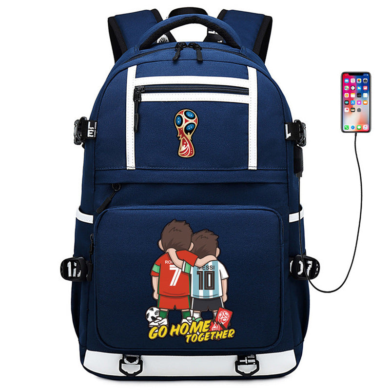 Men's Football Paris Luminous Large Capacity Backpacks