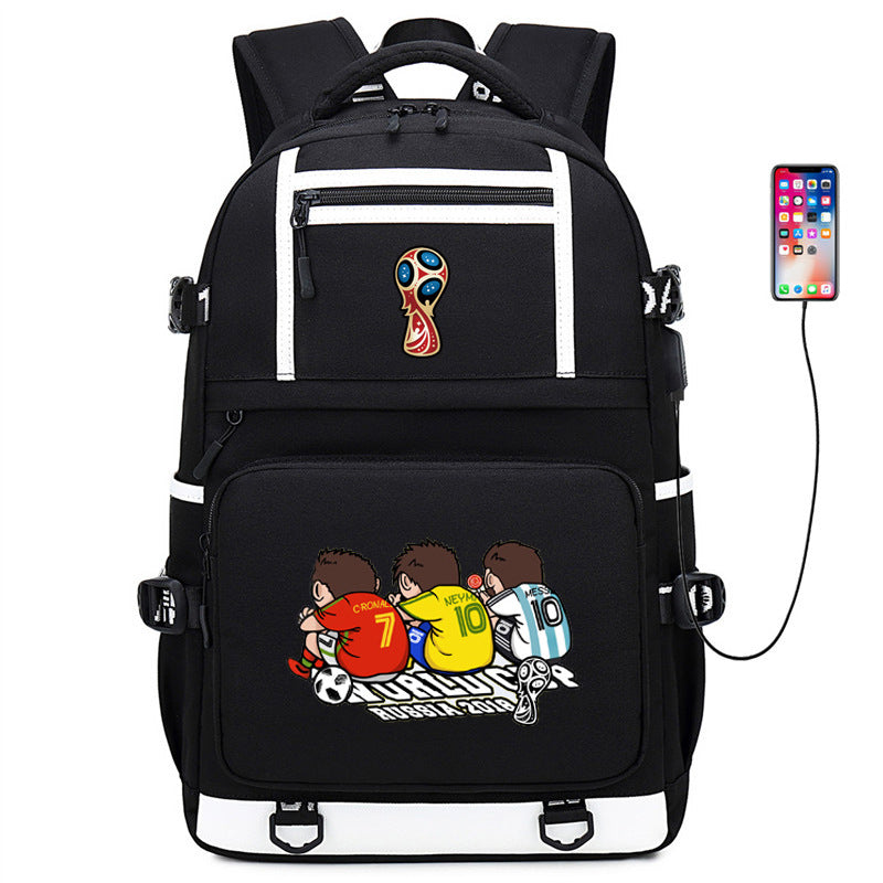 Men's Football Paris Luminous Large Capacity Backpacks
