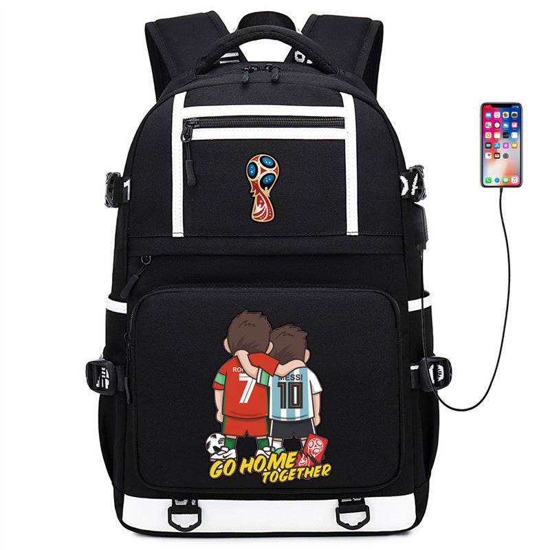 Men's Football Paris Luminous Large Capacity Backpacks