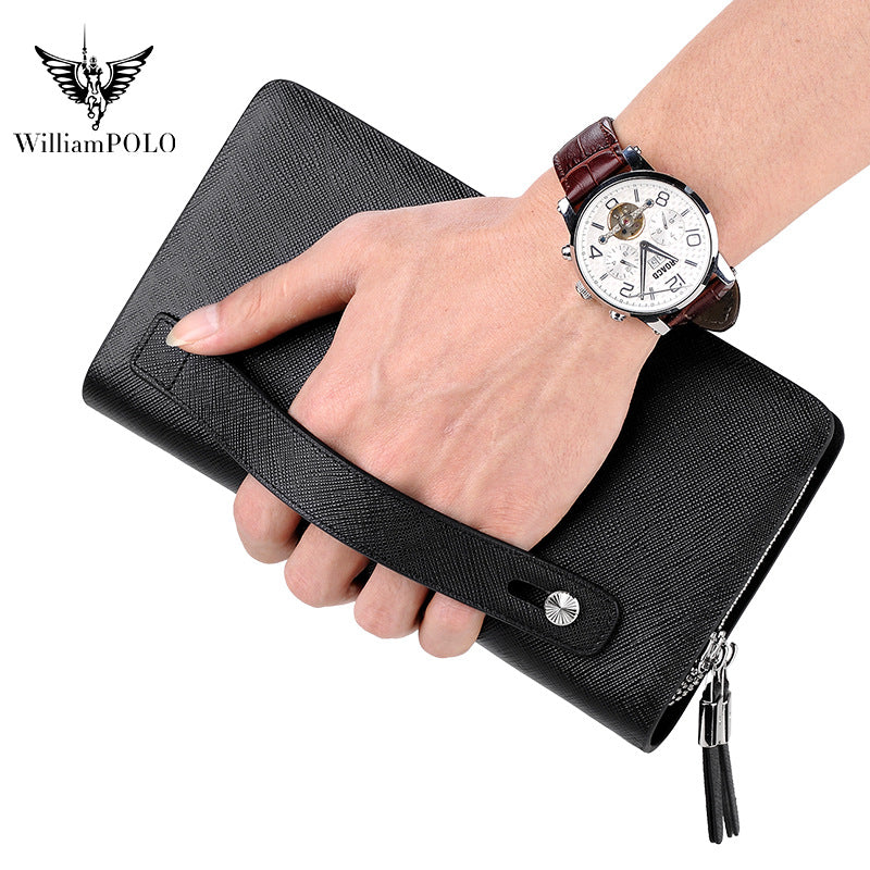 Men's Emperor Paul Genuine Leather Long Business Men's Handbags