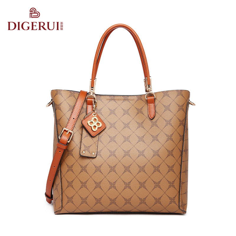 Women's Presbyopic Rhombus Hand-held Mother Brown Crossbody Bags