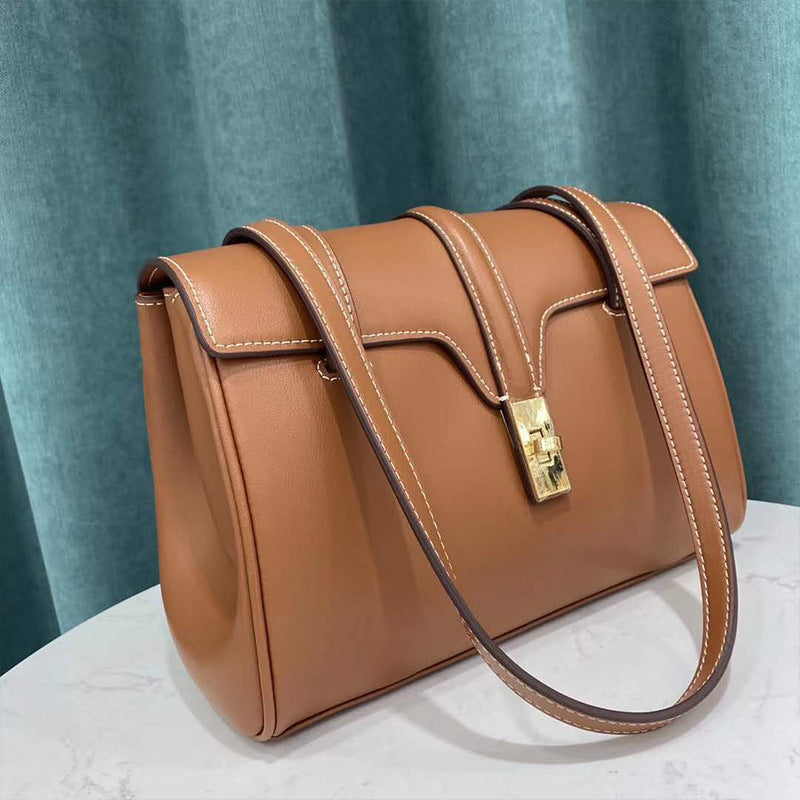 Women's Cow Leather Big Portable Underarm Shoulder Bags