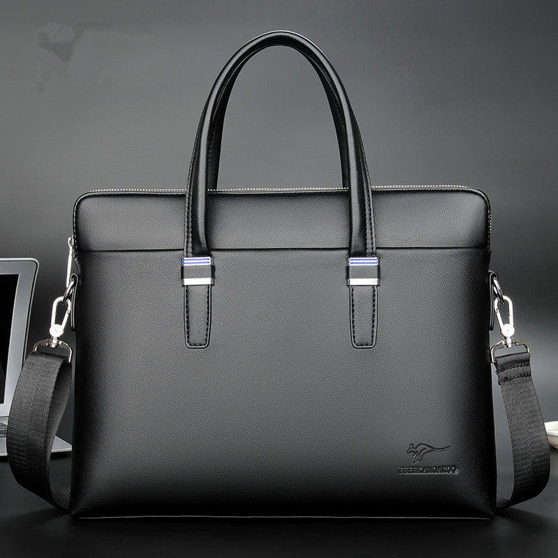 Men's Glamorous Business Computer Soft Leather Men's Handbags