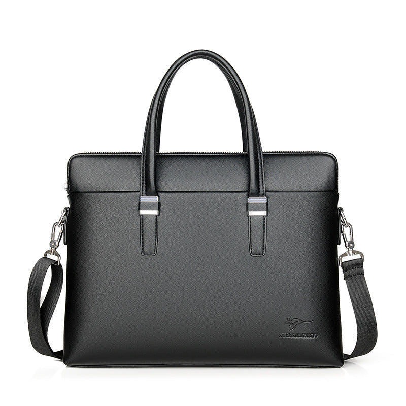 Men's Glamorous Business Computer Soft Leather Men's Handbags