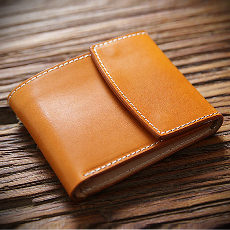 Men's Retro Short Genuine Leather First Layer Men's Wallets