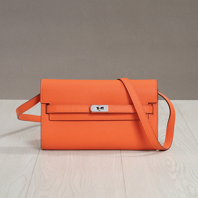 Women's Hand-held Kelly Genuine Leather One Commuting Bags