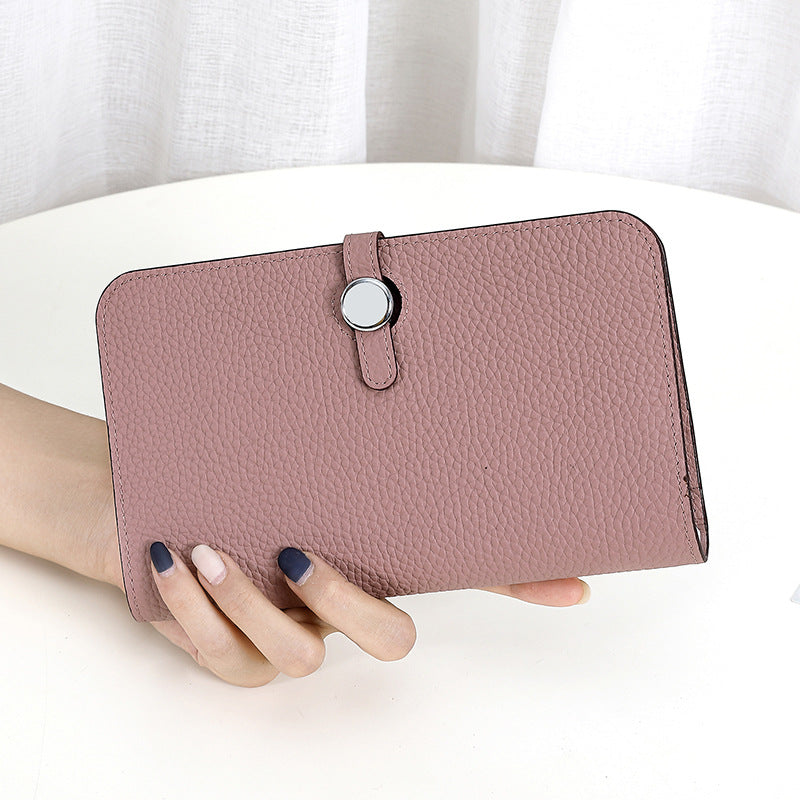 Women's Comfortable Genuine Leather Mobile Passport Ladies Wallets