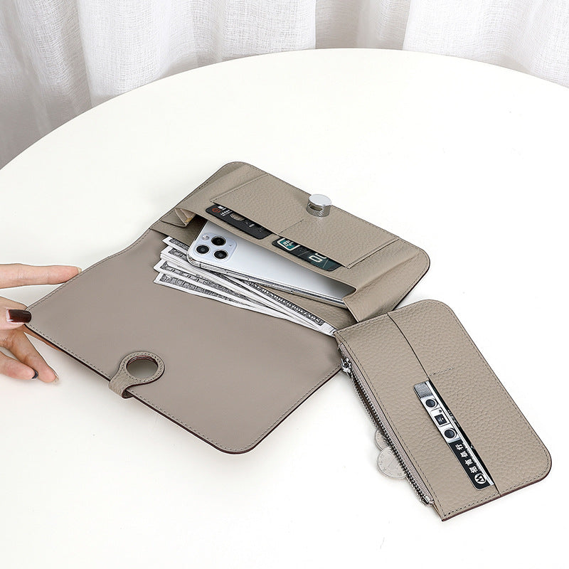 Women's Comfortable Genuine Leather Mobile Passport Ladies Wallets