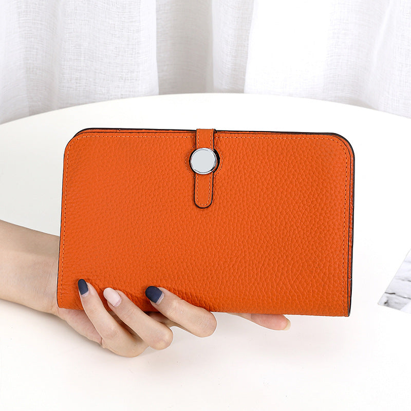 Women's Comfortable Genuine Leather Mobile Passport Ladies Wallets