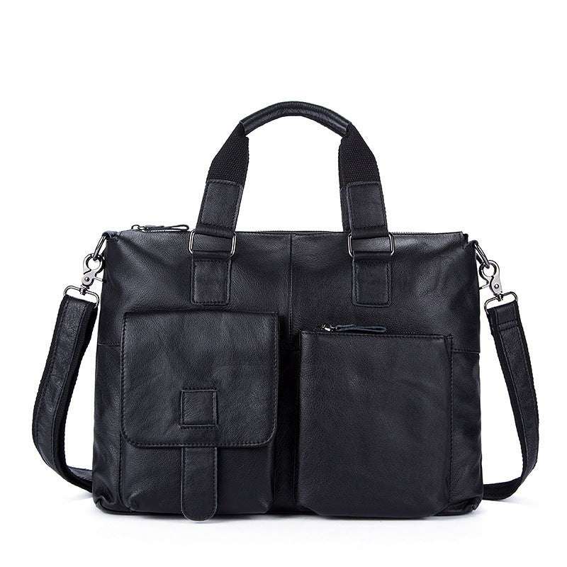 Men's Comfortable Retro First Layer Cowhide Men's Handbags