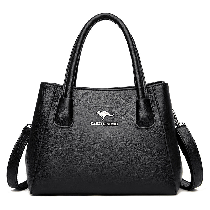 Women's Soft Leather Fashion Portable Mom Large Handbags