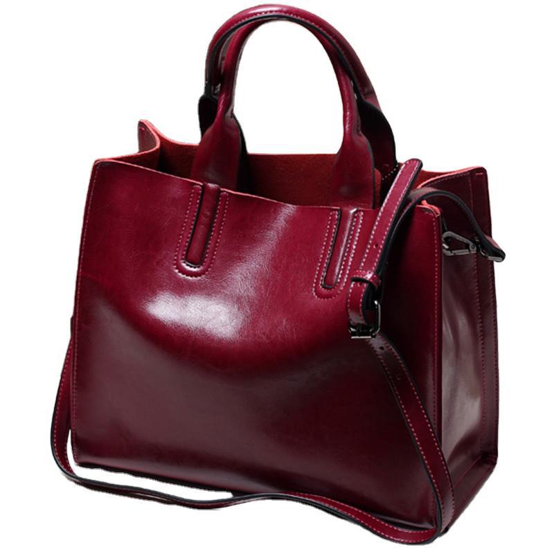 Women's Genuine Leather Portable Trendy Fashion Versatile Shoulder Bags