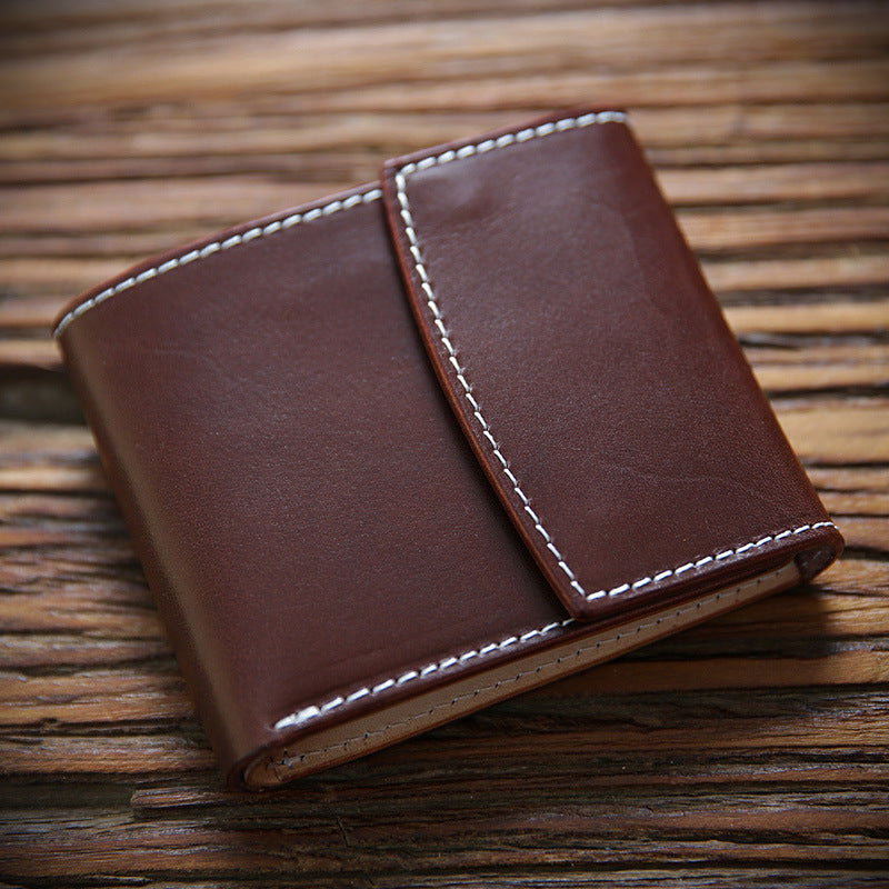 Men's Retro Short Genuine Leather First Layer Men's Wallets