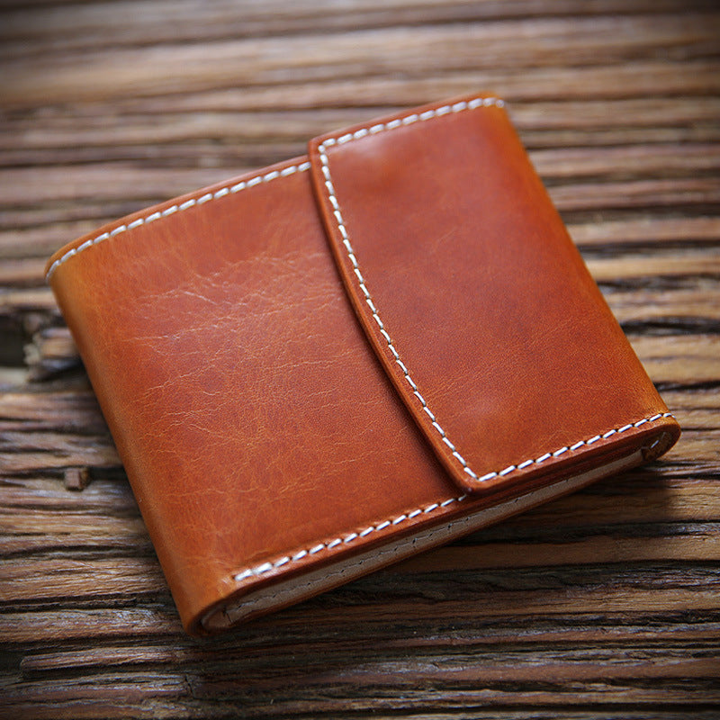 Men's Retro Short Genuine Leather First Layer Men's Wallets